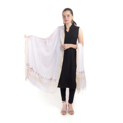 Warli Cotton Silk Dupatta