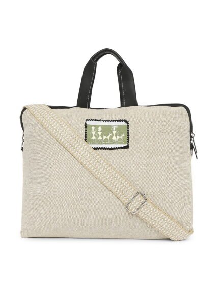 Warli Jute Laptop Bag Tisser India