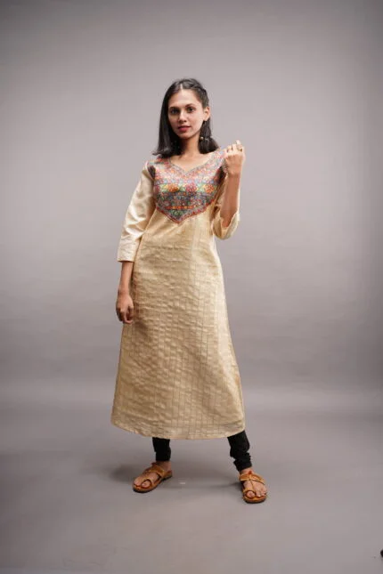 Madhubani Silk Kurti