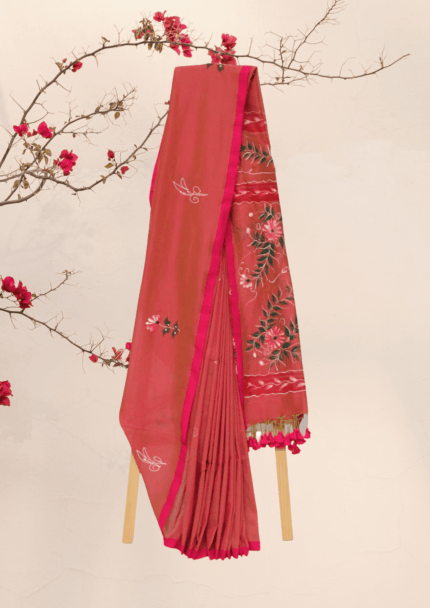 Khadi Hand-painted Saree