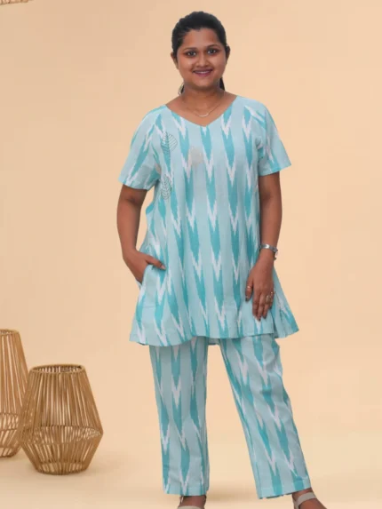 Tisser Handwoven Ikat Cord Set (Green)