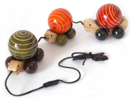 Ma Me Pa Train Wooden Pull Toy