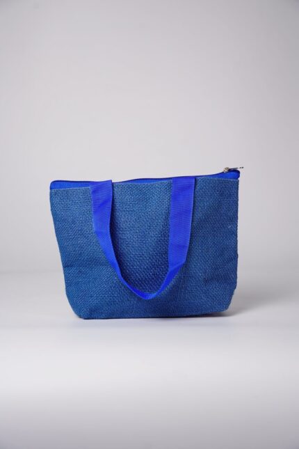 Handcrafted Jute Handbag Zipper Closure