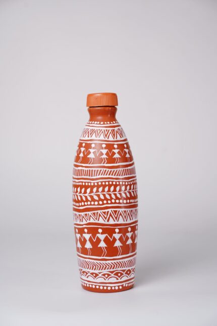 Warli Handcrafted Terracotta Bottle
