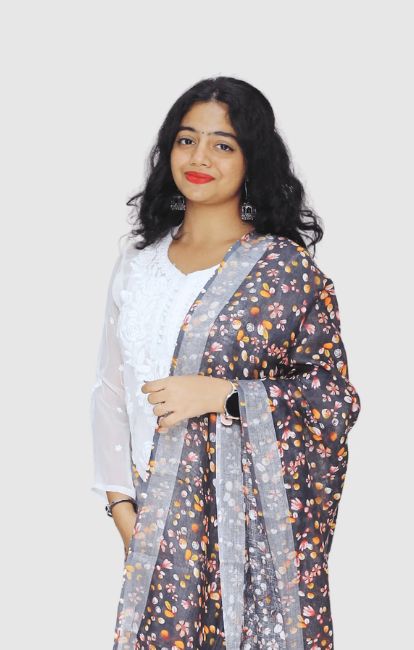 Silver Border Dupatta