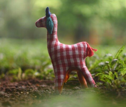 Toy horse made from fabric